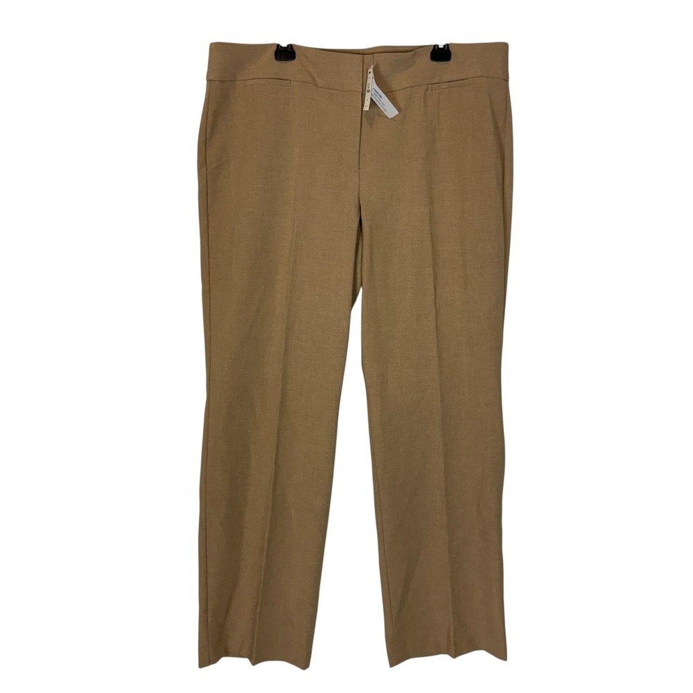 Talbots Signature‎ Pants Womens 20L Beige Straight Leg Twill Stretch Dress Work